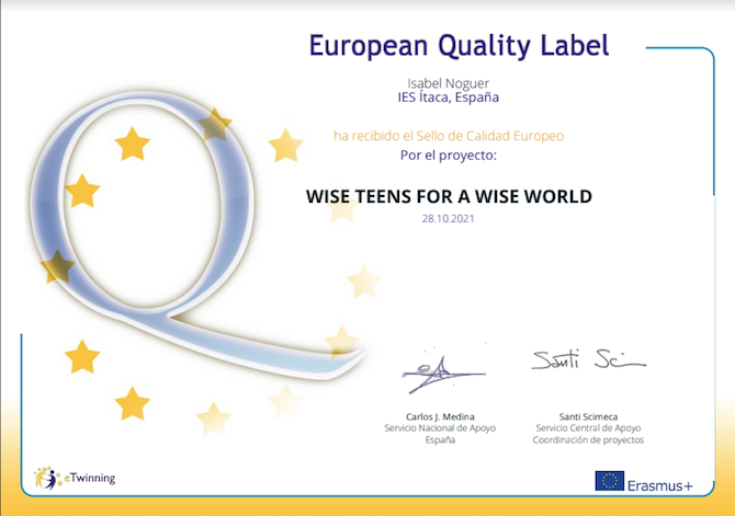 NUEVOS SELLOS EUROPEOS DE CALIDAD ETWINNING